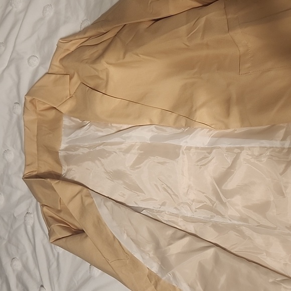 NewXL Nude Casual Blazers Open Front Long Sleeve Lapel Collar Work Office Jacket - Picture 11 of 12